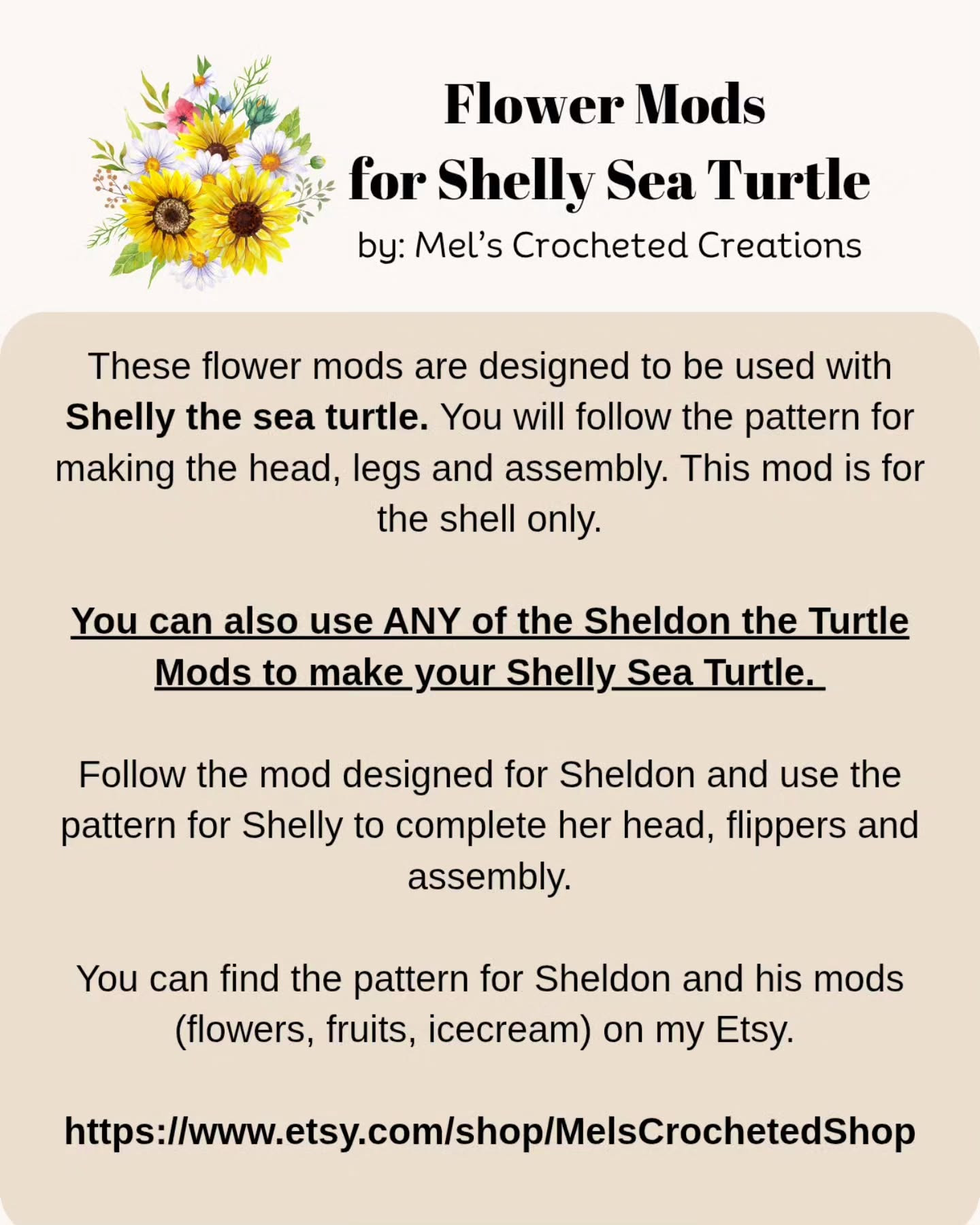Crochet Flower Variations for Adorable Sea Turtle Plushies