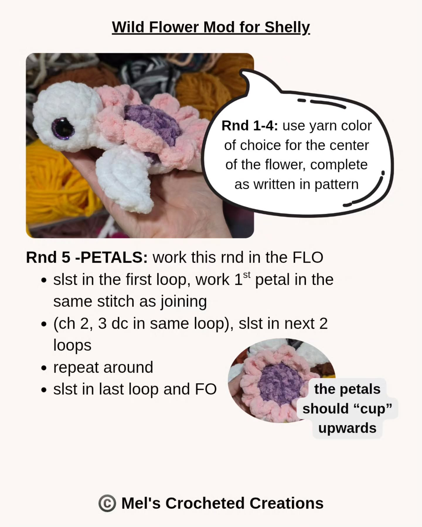 Crochet Flower Variations for Adorable Sea Turtle Plushies