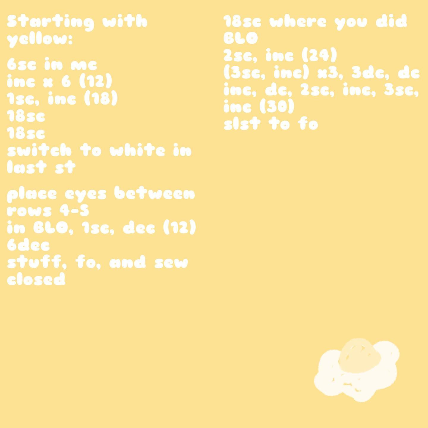 Crochet Fried Egg Pattern: Create Your Own Amigurumi Egg