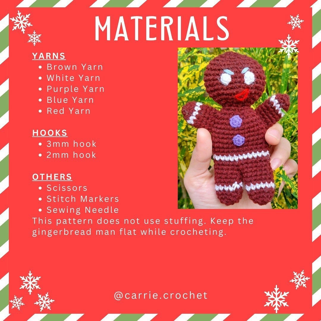 Crochet Gingerbread Man Free Pattern for Holiday Crafting Fun