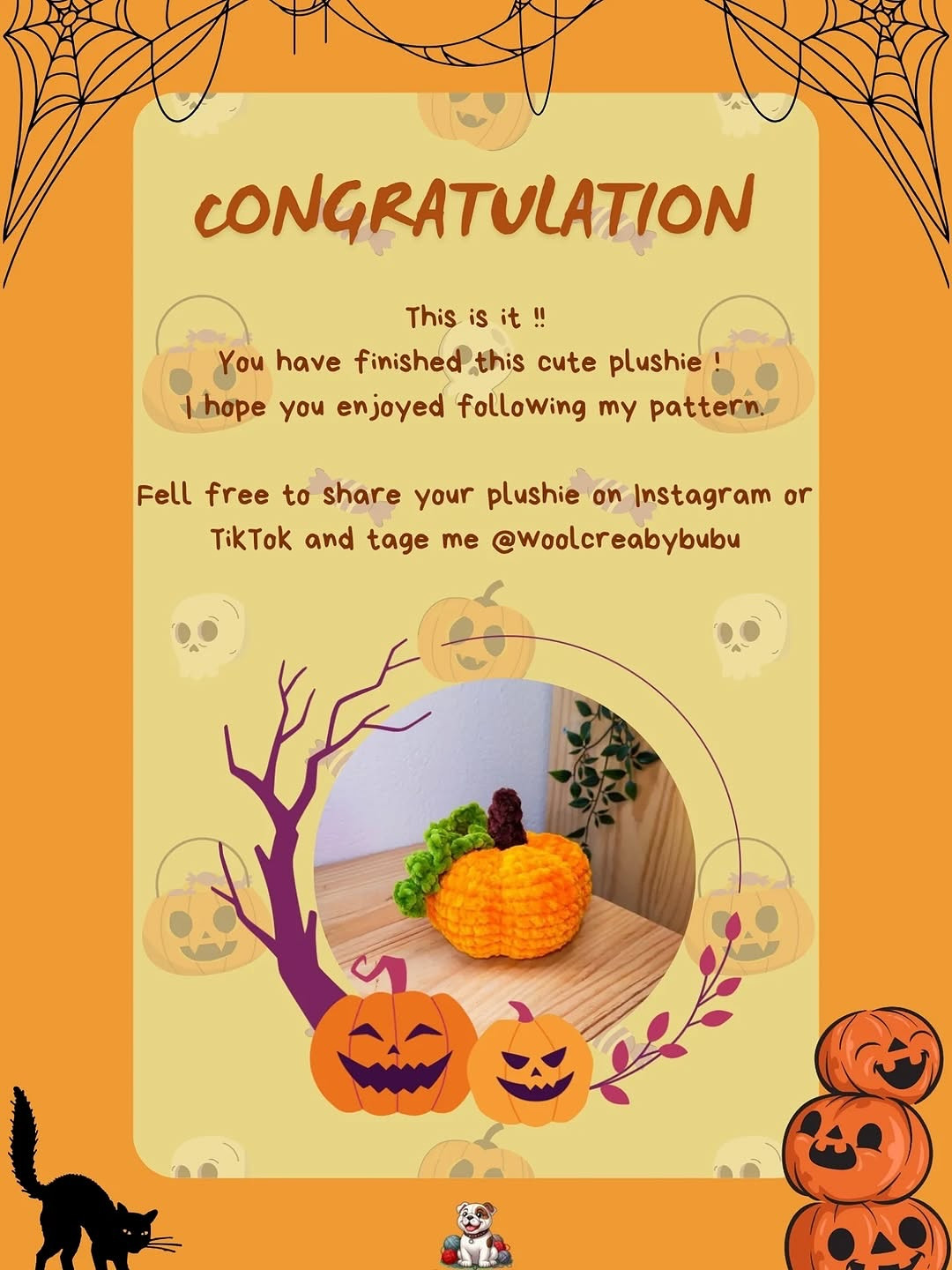 Crochet Halloween Pumpkin Free Pattern for Beginners