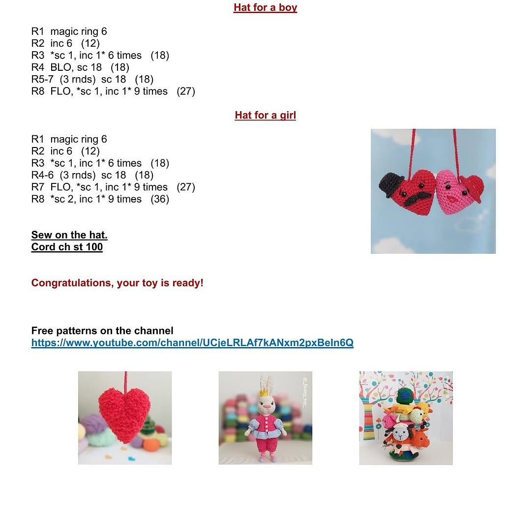 Crochet Heart Couple Pattern - Cute and Easy DIY Project