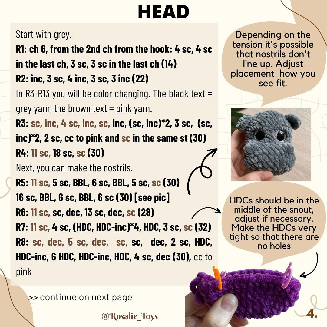 Crochet Hippo Pattern: Cute and Easy Amigurumi Toy Tutorial