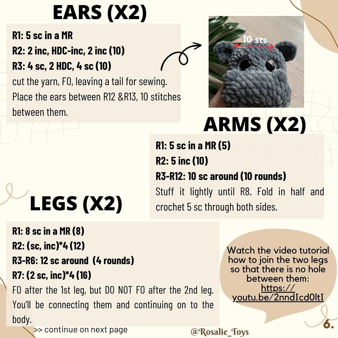 Crochet Hippo Pattern: Cute and Easy Amigurumi Toy Tutorial