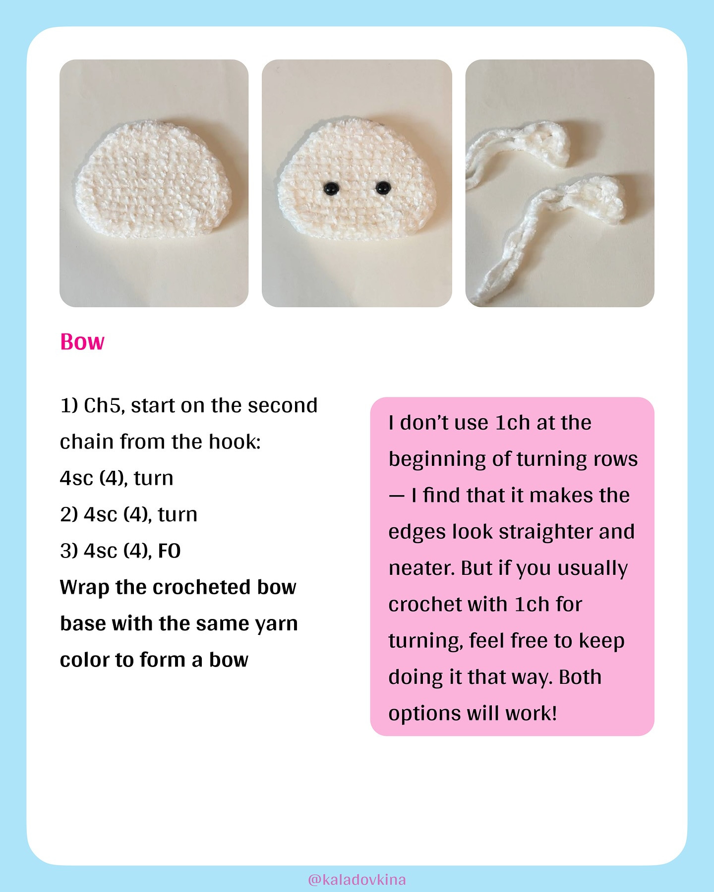 Crochet Huggy Pouch Pattern Inspired by Hello Kitty