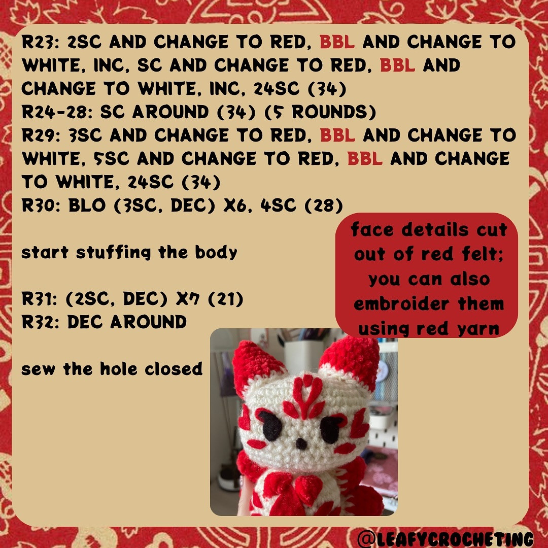 Crochet Kitsune Pattern for Adorable Amigurumi Toy Crafting