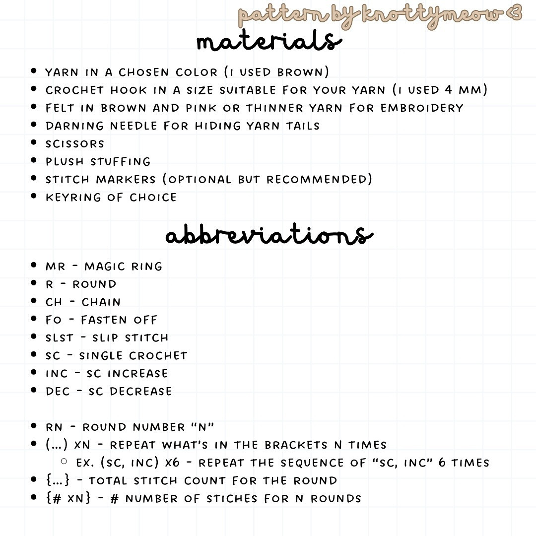 Crochet Kitty Keychain Pattern - Free and No Sew Tutorial