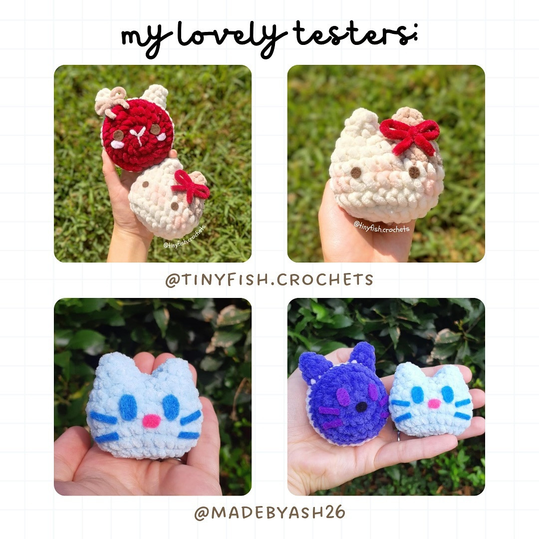 Crochet Kitty Keychain Pattern - Free and No Sew Tutorial