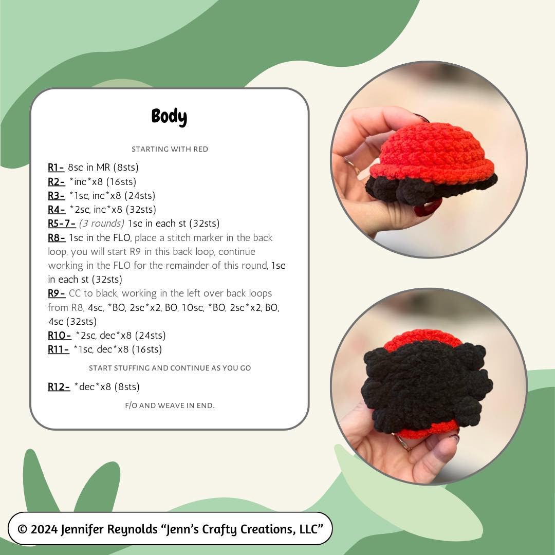 Crochet Ladybug Amigurumi Free Pattern for Beginners