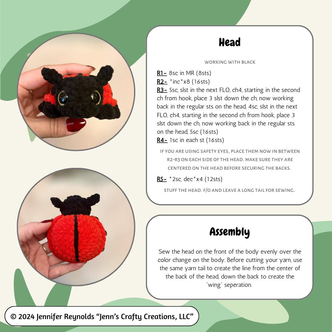 Crochet Ladybug Amigurumi Free Pattern for Beginners