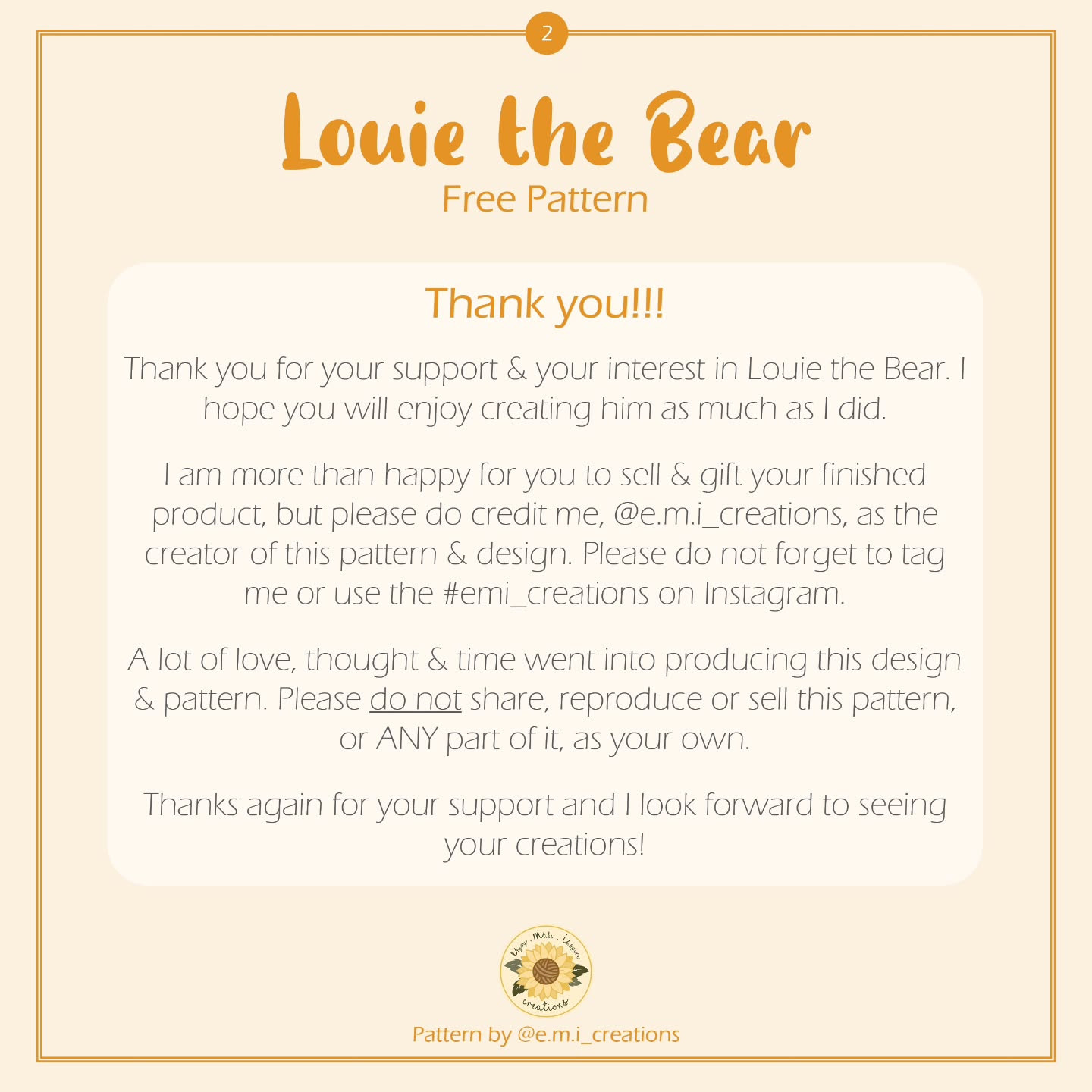 Crochet Louie the Bear Amigurumi Free Pattern Tutorial