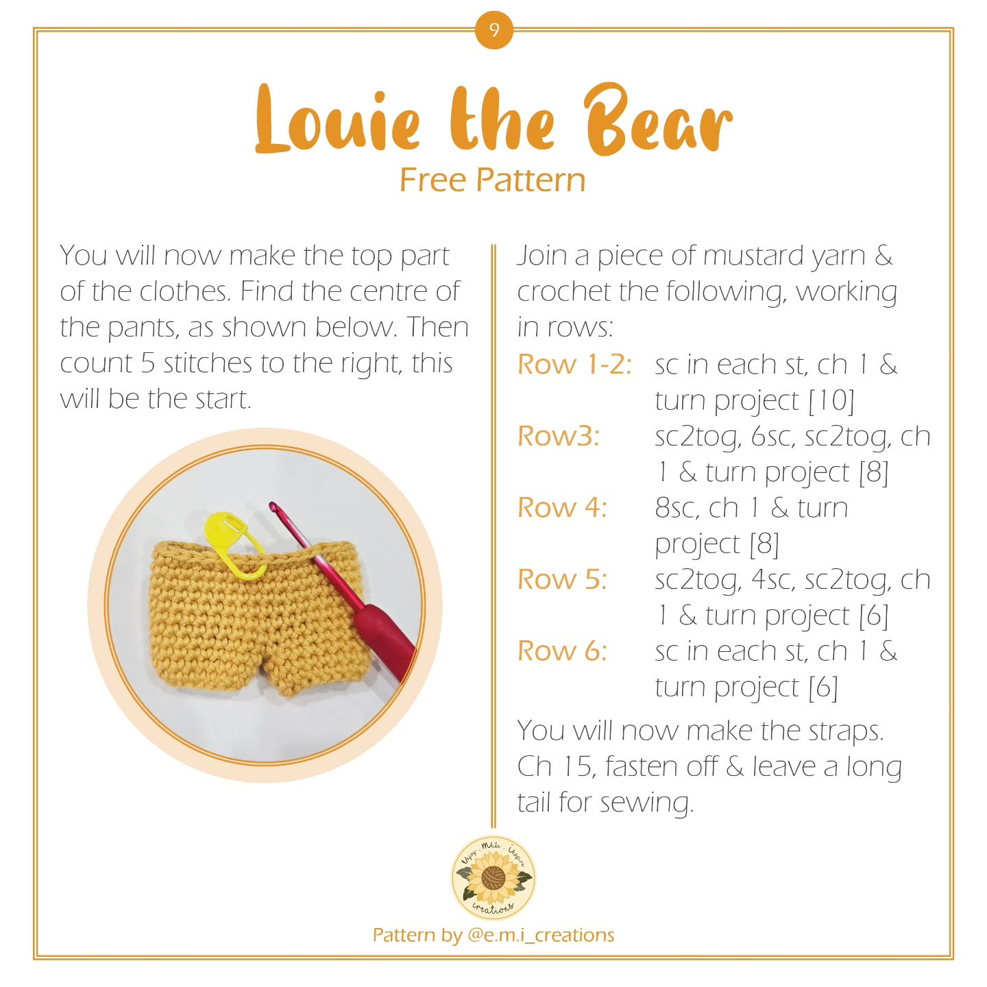 Crochet Louie the Bear Amigurumi Free Pattern Tutorial