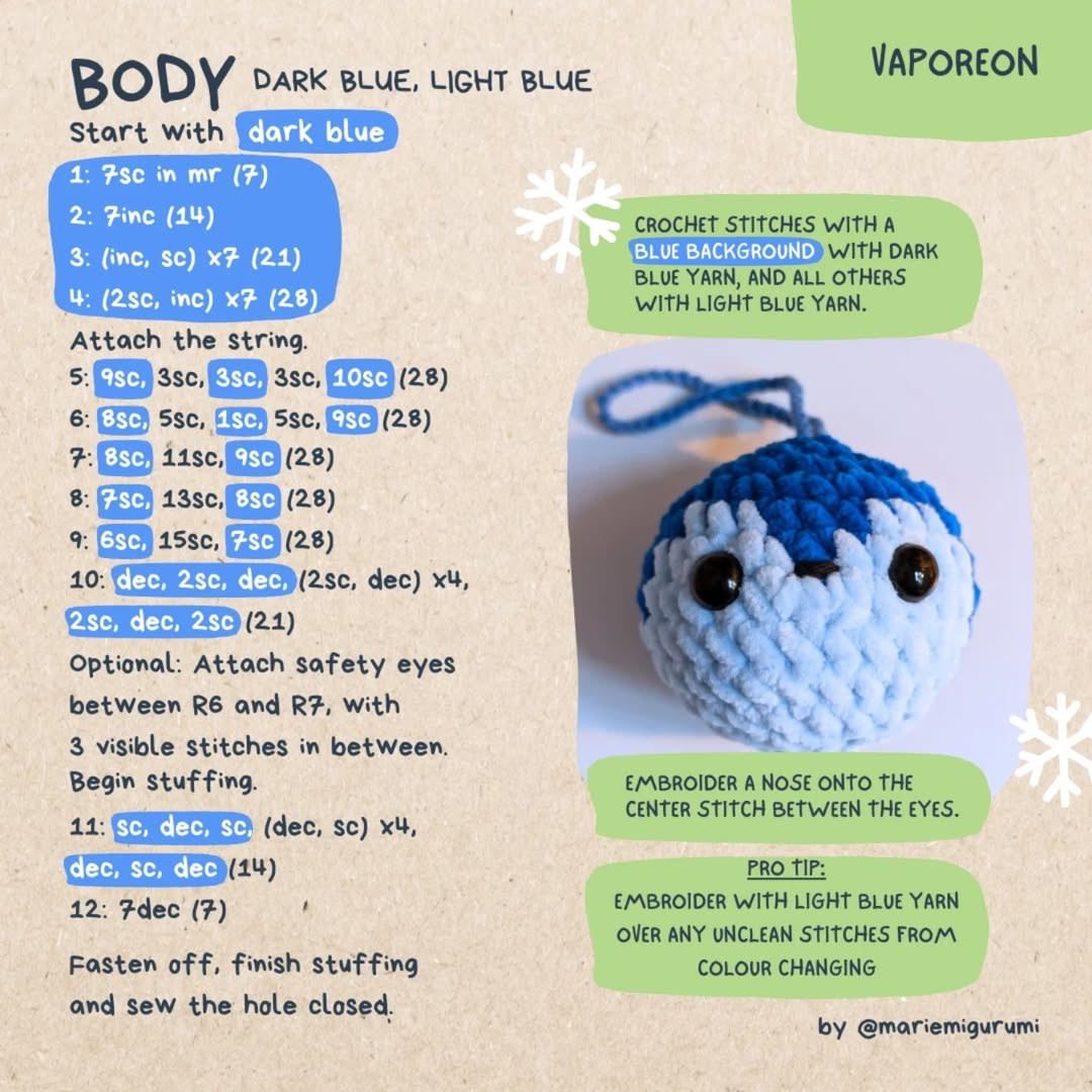 Crochet Monster Christmas Ornaments Free Pattern for Festive Decoration