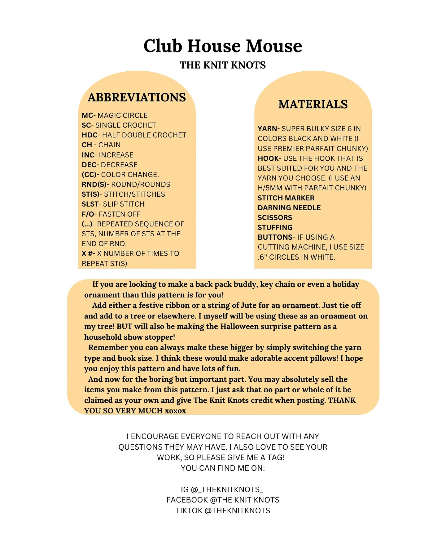 Crochet Mouse Patterns Inspired by Clubhouse Characters