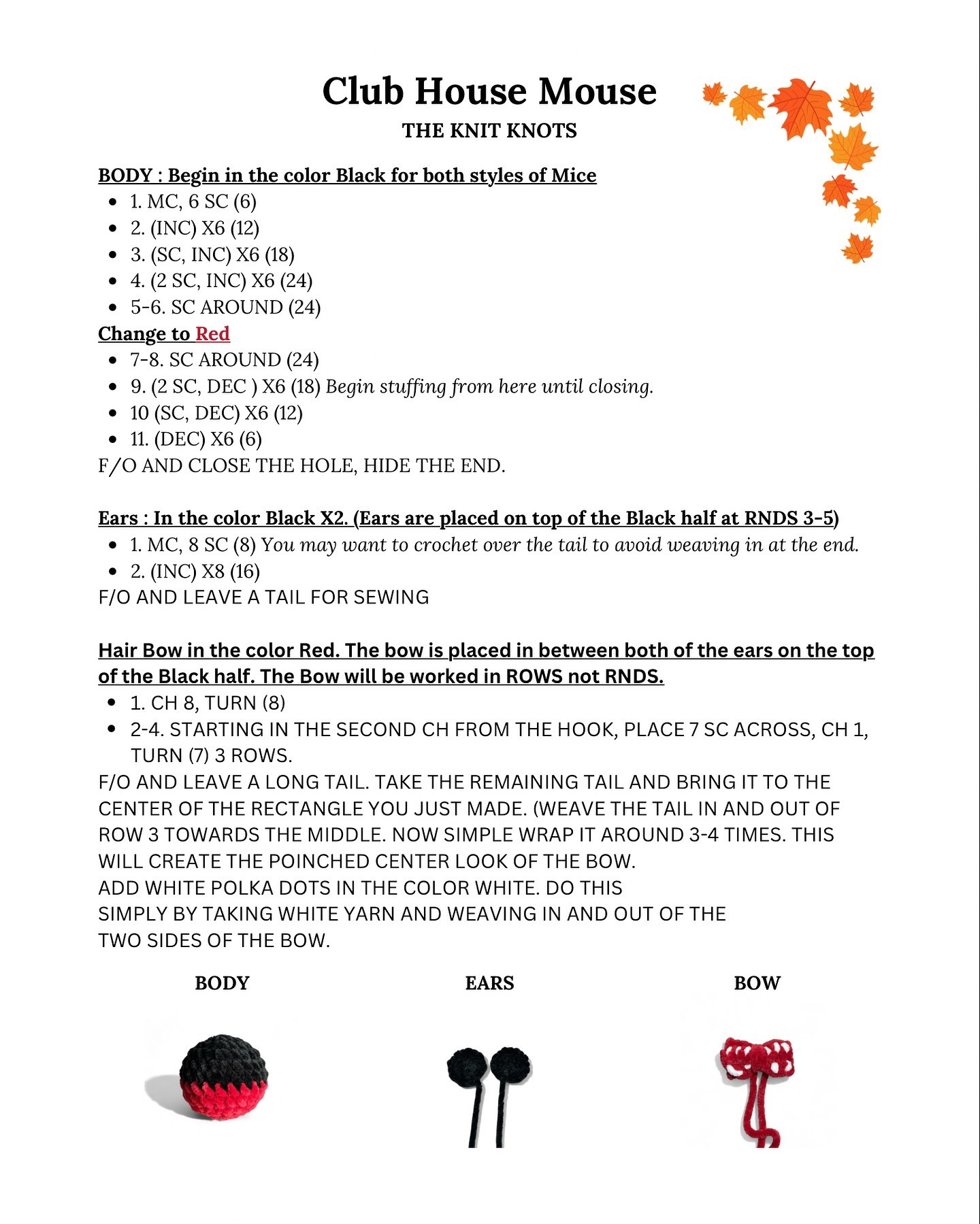 Crochet Mouse Patterns Inspired by Clubhouse Characters