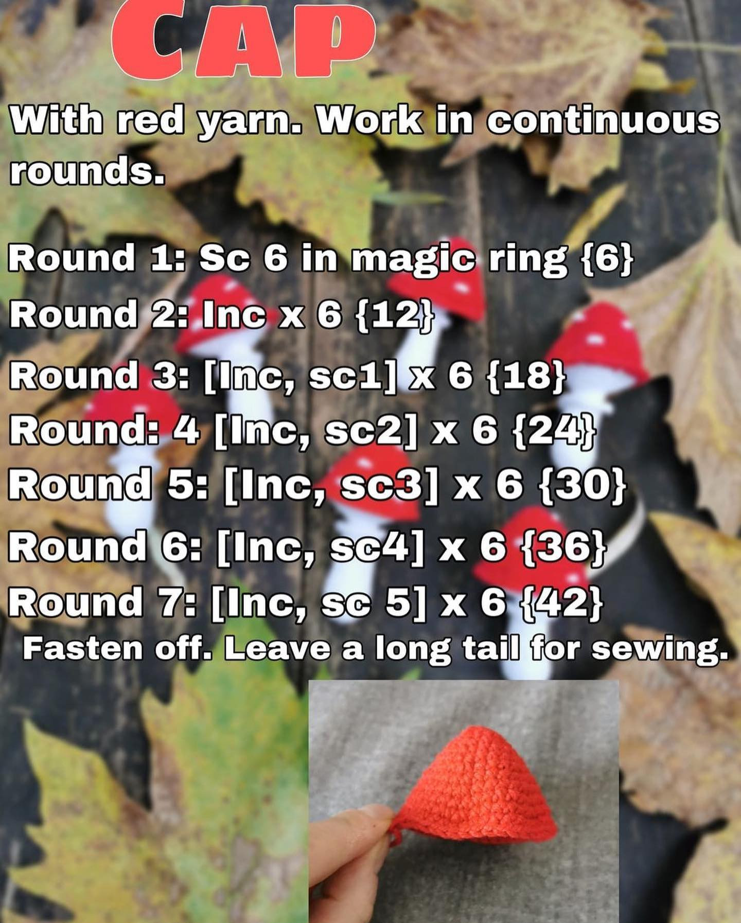 Crochet Mushroom Amigurumi Pattern for Beginners - Free and Easy