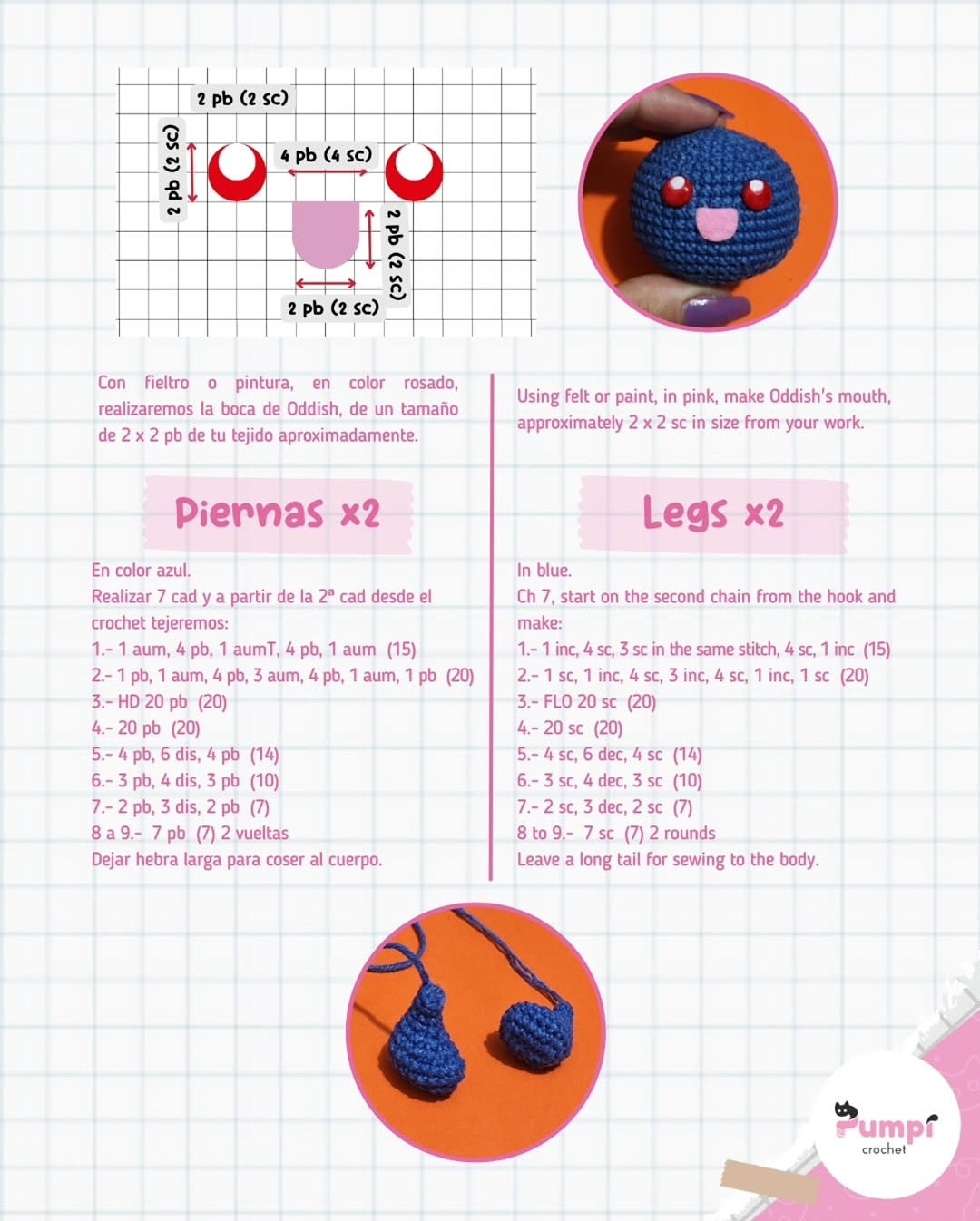 Crochet Oddish Amigurumi Pattern for Beginners