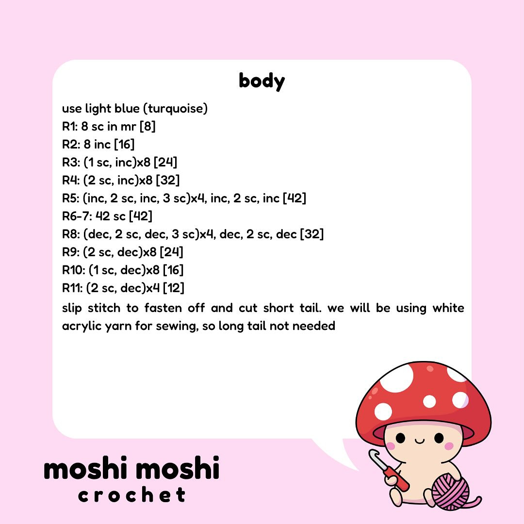 Crochet Oshawott Amigurumi Pattern for Beginners - Free Tutorial