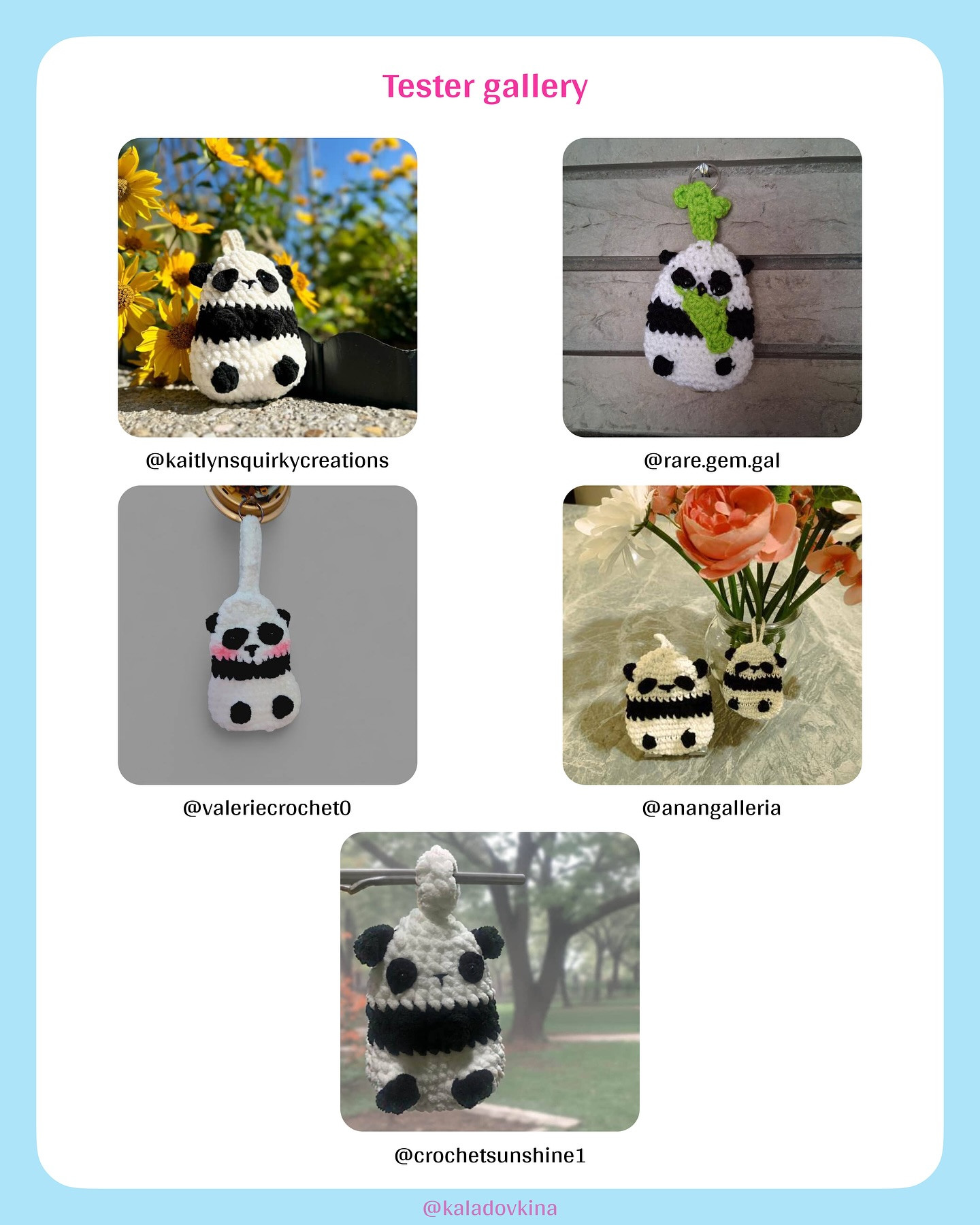 Crochet Panda Huggy Pouch Pattern for Beginners