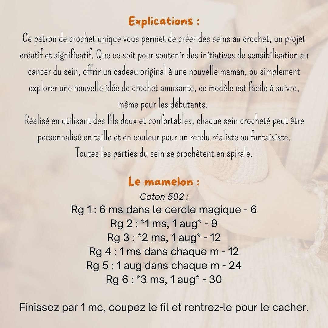 Crochet Pattern: Adorable Amigurumi Breast Design