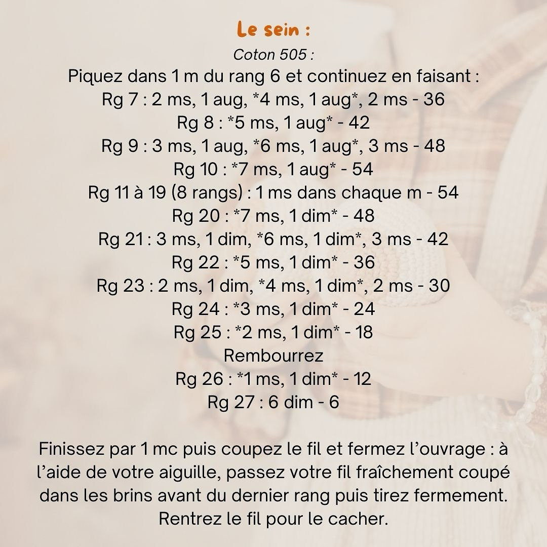 Crochet Pattern: Adorable Amigurumi Breast Design