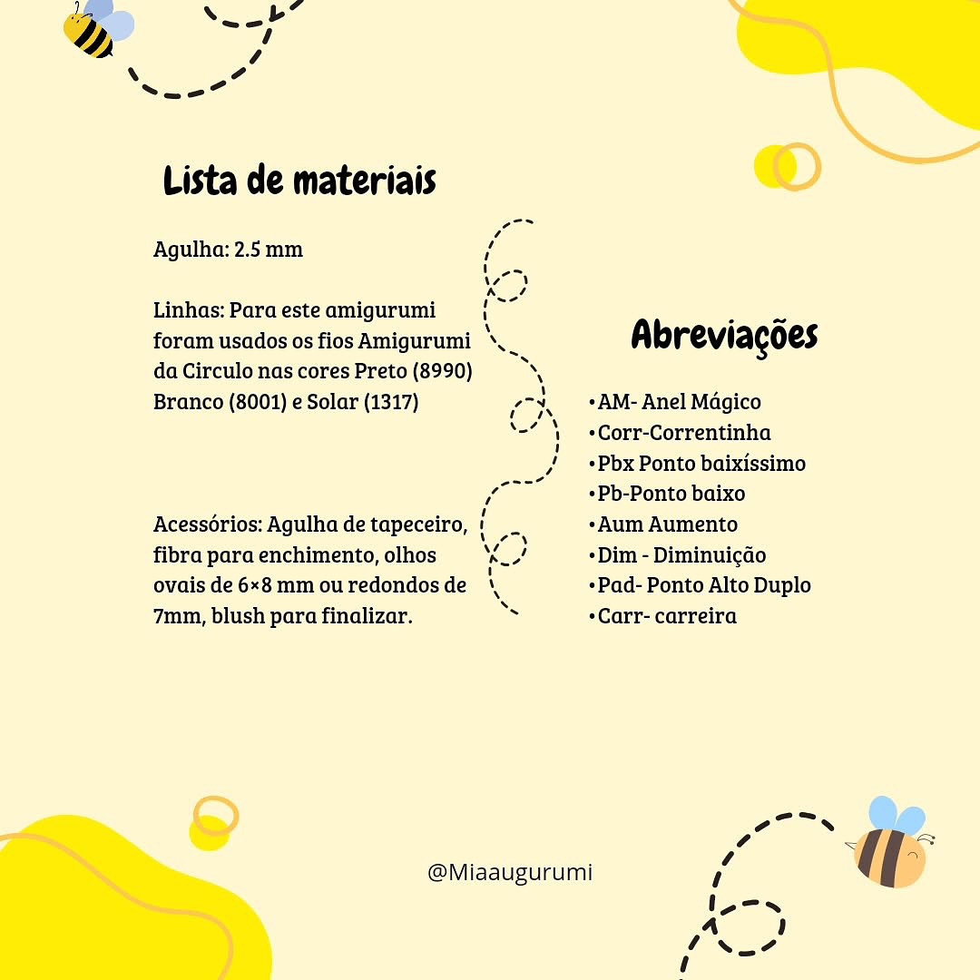 Crochet Pattern: Cute Little Bee Amigurumi Free Tutorial
