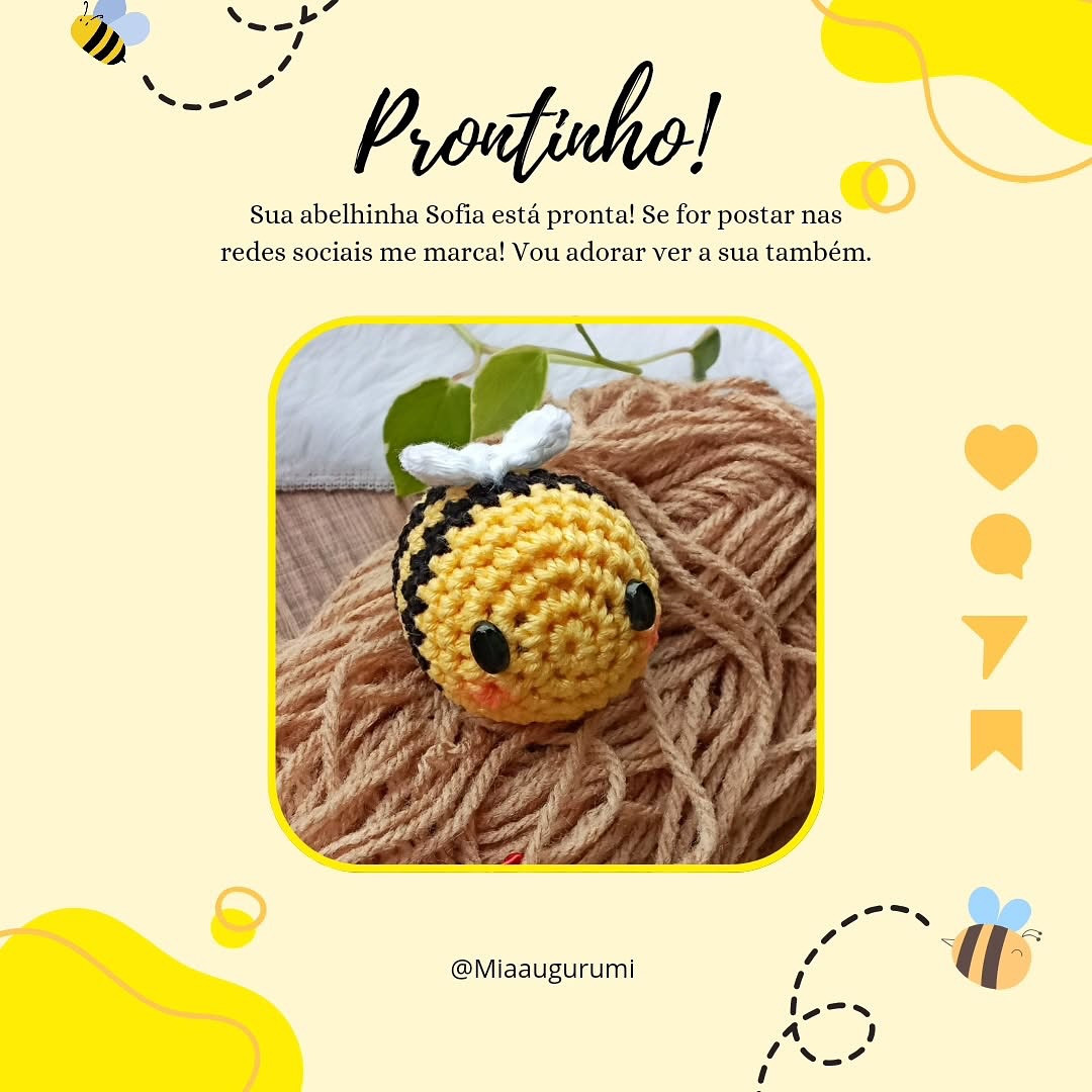 Crochet Pattern: Cute Little Bee Amigurumi Free Tutorial