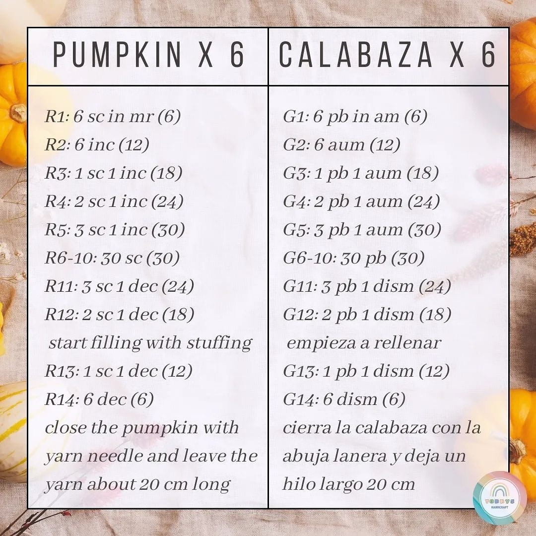 Crochet Pattern for a Charming Pumpkin Garland Decoration