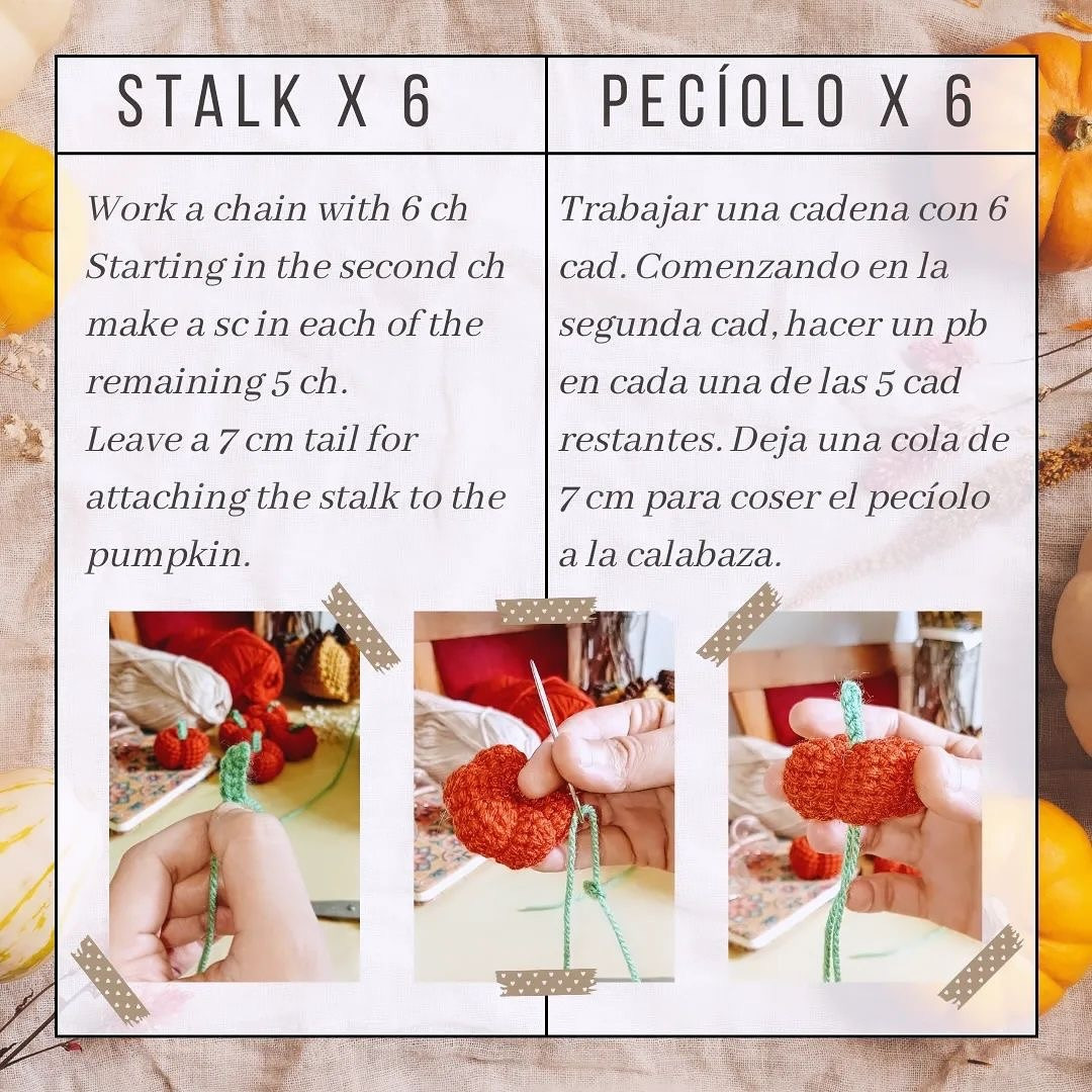 Crochet Pattern for a Charming Pumpkin Garland Decoration