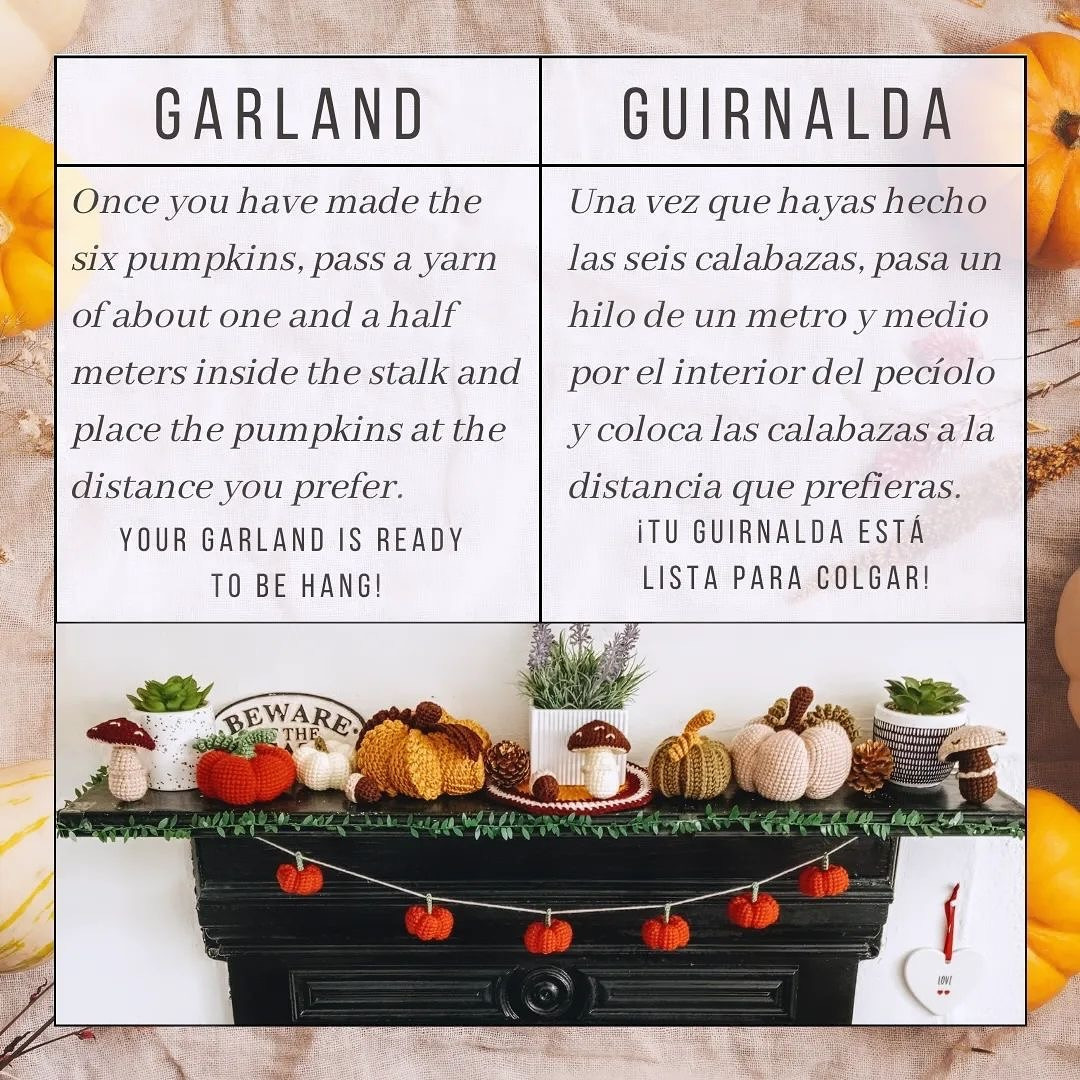 Crochet Pattern for a Charming Pumpkin Garland Decoration