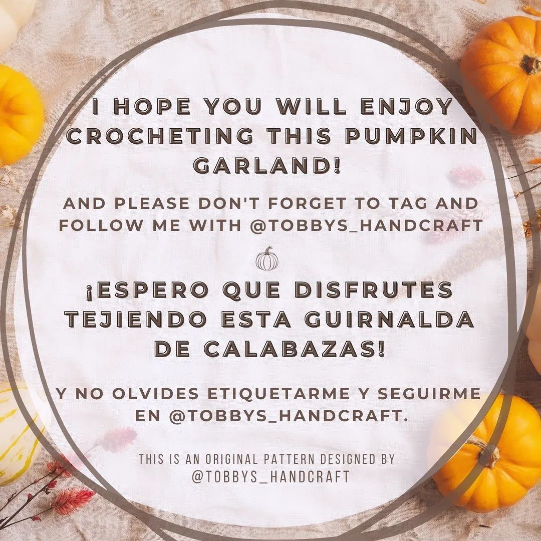 Crochet Pattern for a Charming Pumpkin Garland Decoration