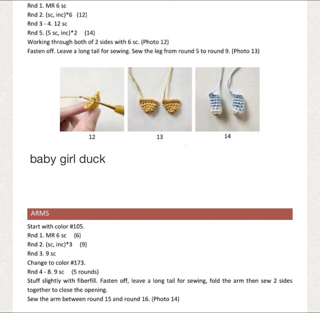 Crochet Pattern for Adorable Baby Boy Duck Amigurumi