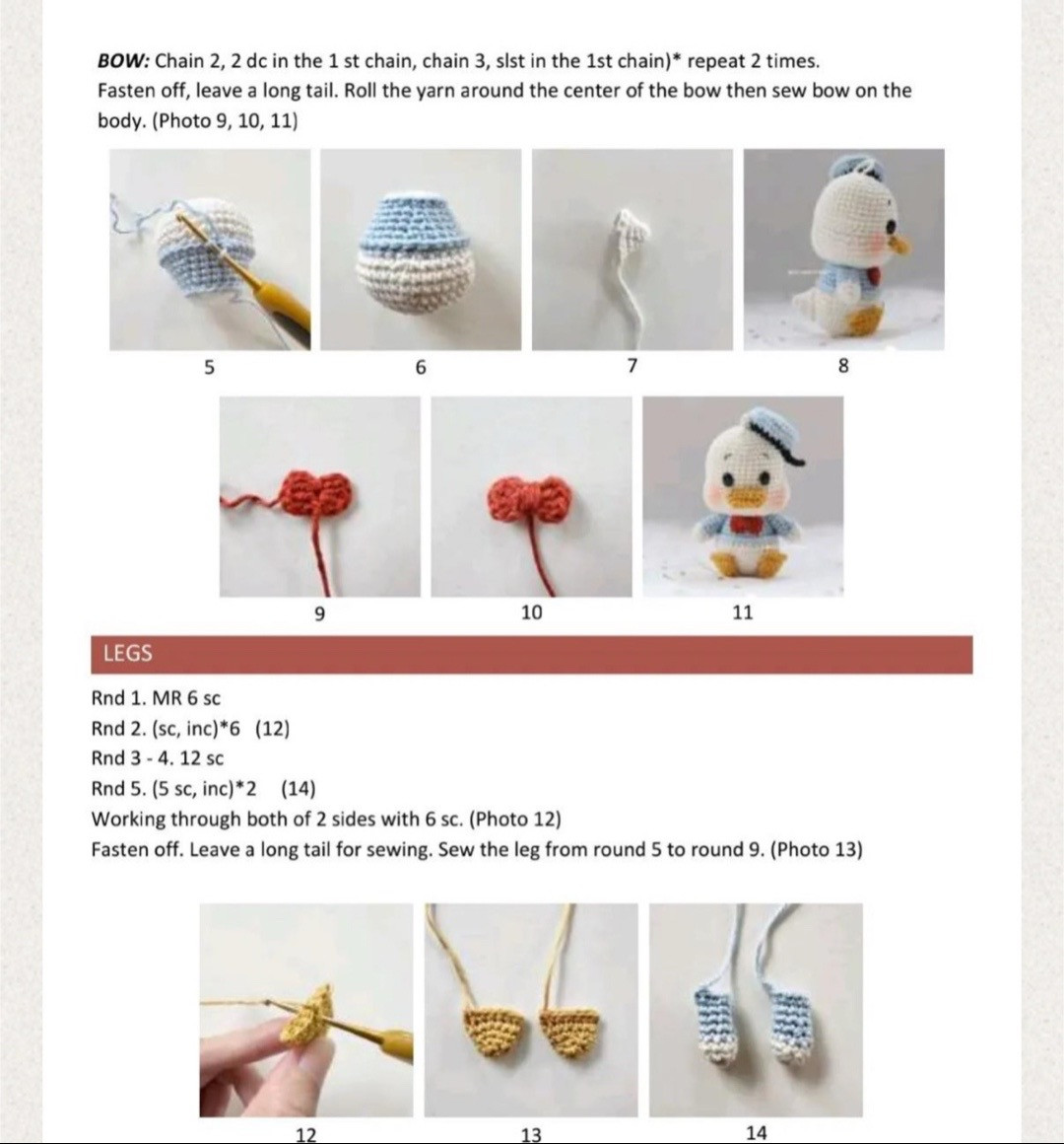 Crochet Pattern for Adorable Baby Boy Duck Amigurumi