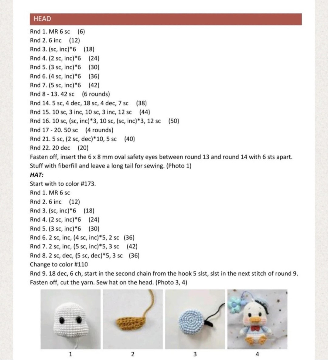 Crochet Pattern for Adorable Baby Boy Duck Amigurumi