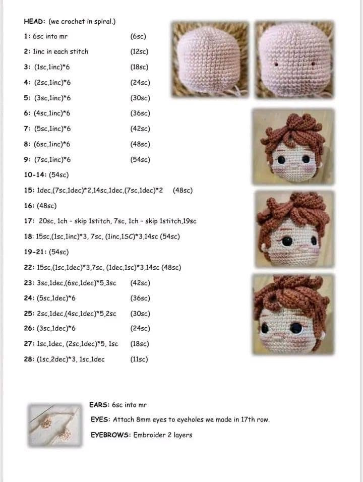 Crochet Pattern for Adorable Boy Doll with Colorful Outfit