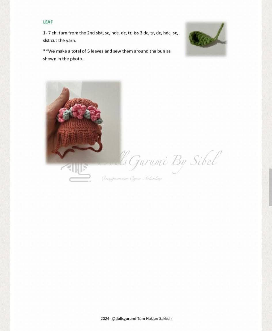 Crochet Pattern for Adorable Doll with Floral Headband