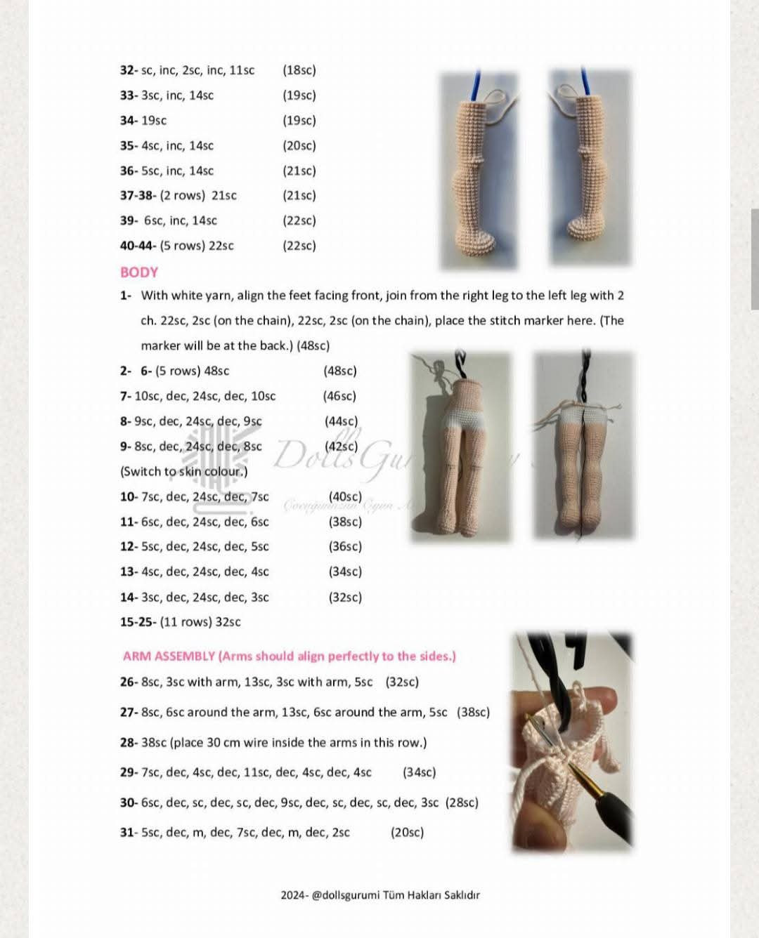 Crochet Pattern for Adorable Doll with Floral Headband