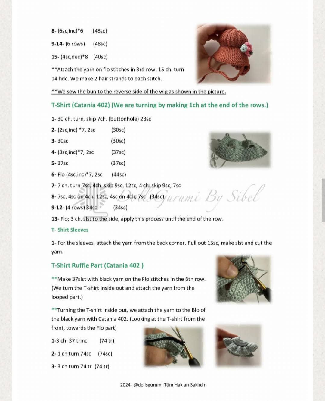 Crochet Pattern for Adorable Doll with Floral Headband