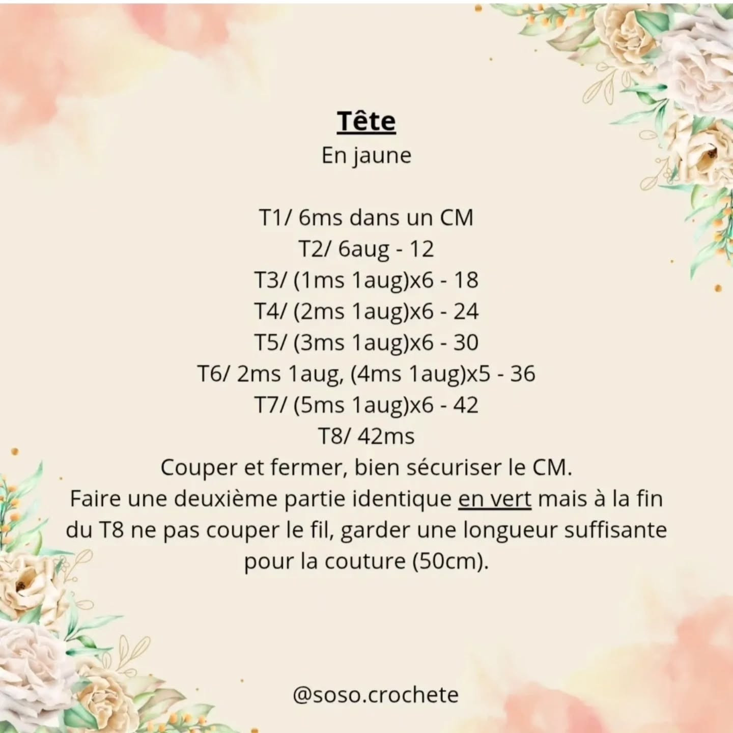 Crochet Pattern for Adorable Flower Doll Marguerite