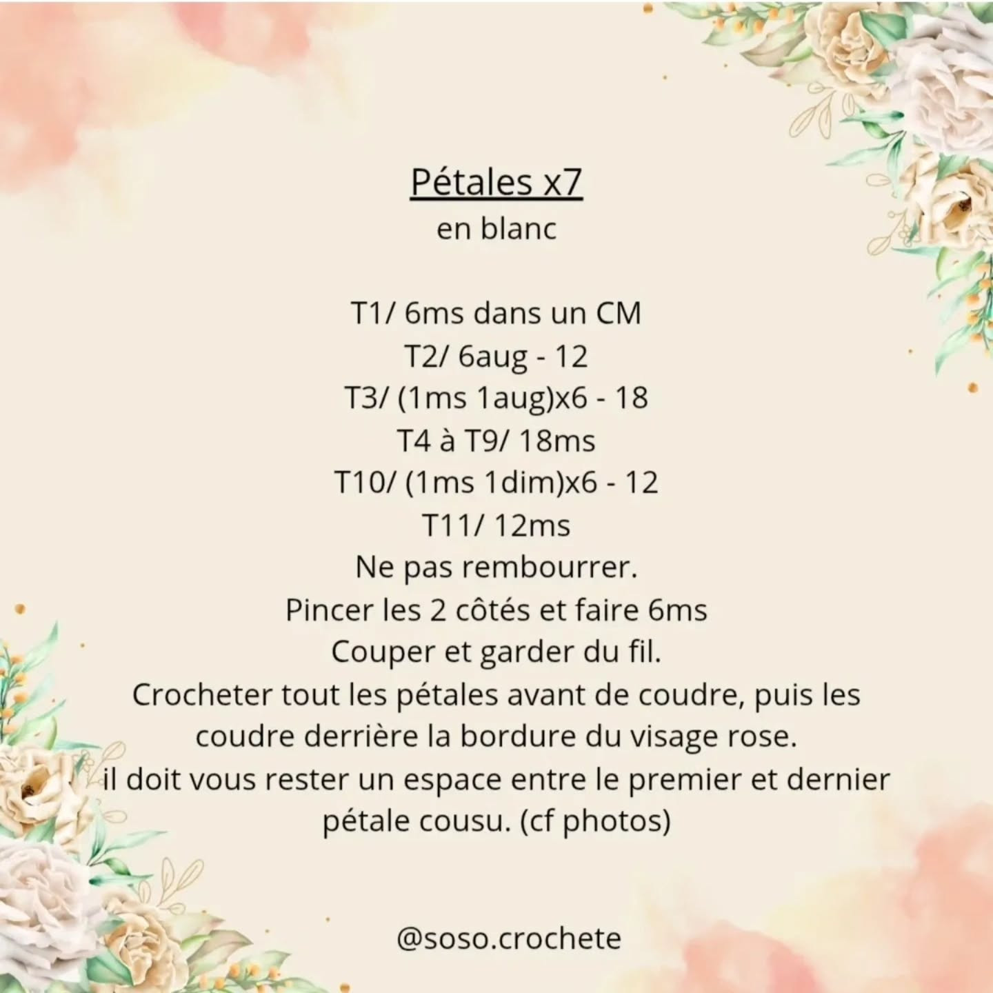 Crochet Pattern for Adorable Flower Doll Marguerite