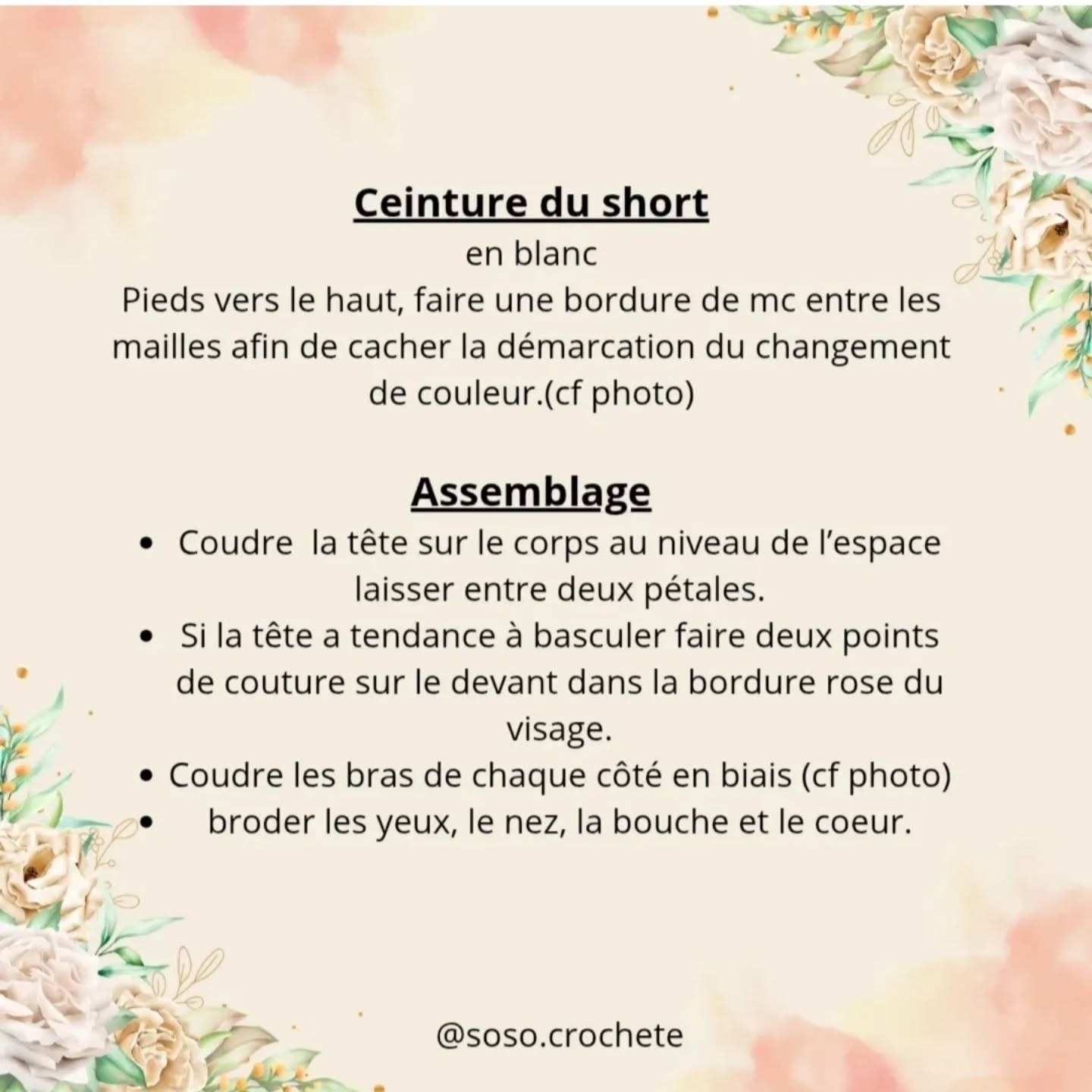 Crochet Pattern for Adorable Flower Doll Marguerite