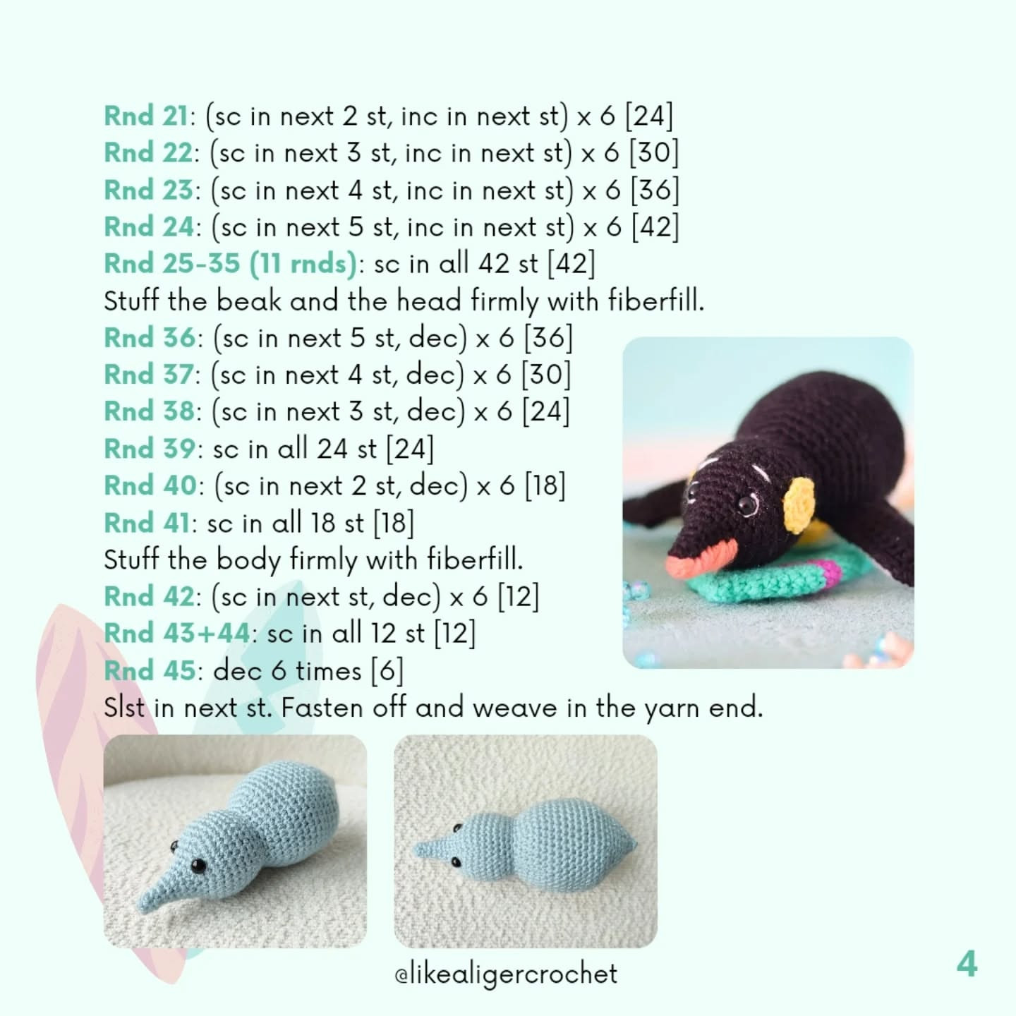 Crochet Pattern for Adorable Surfing Penguin Plush Toy