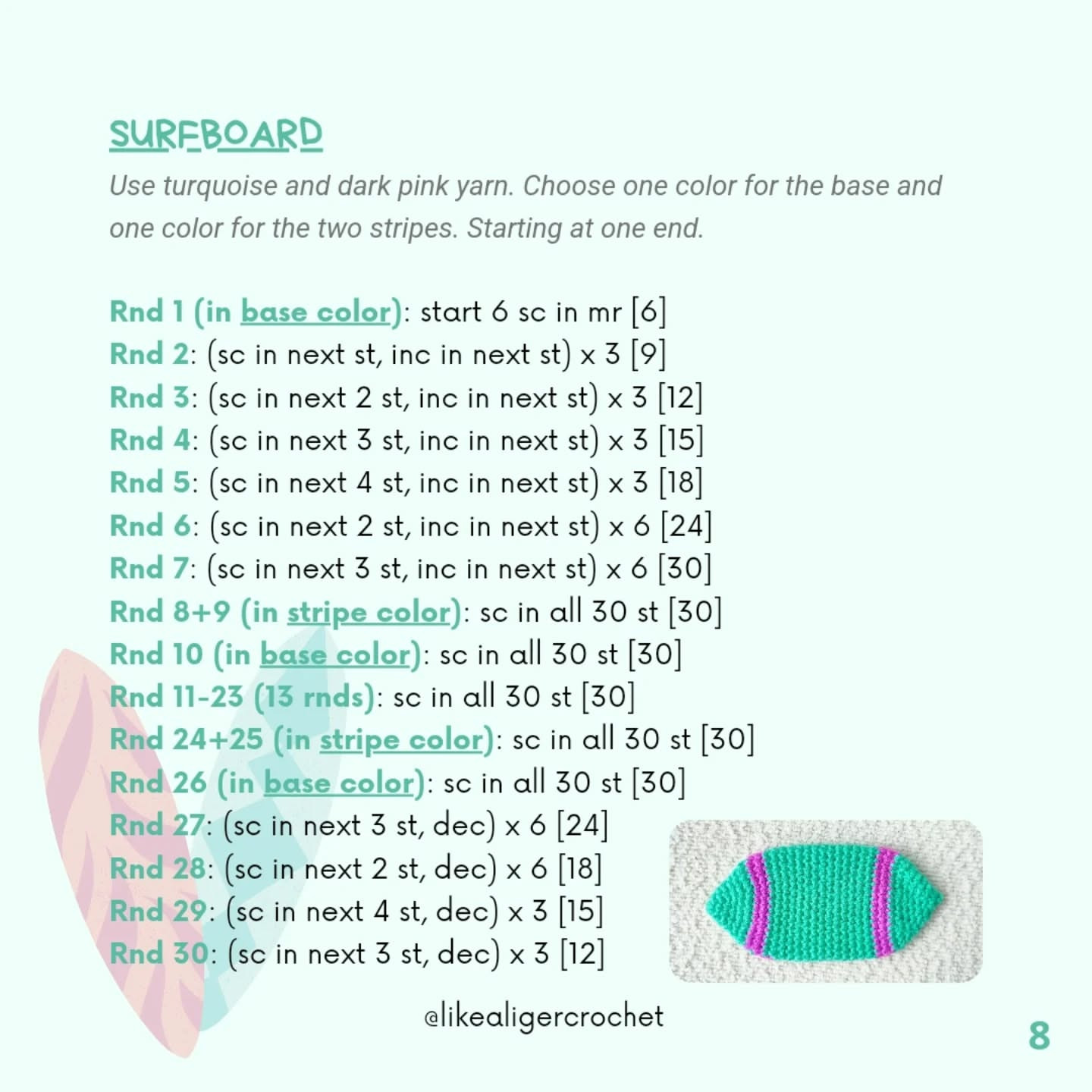 Crochet Pattern for Adorable Surfing Penguin Plush Toy