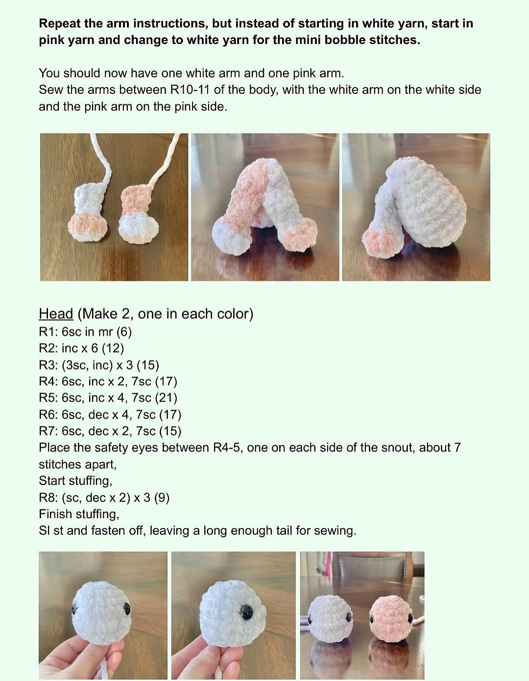 Crochet Pattern for Baby Two-Headed Dragon Amigurumi