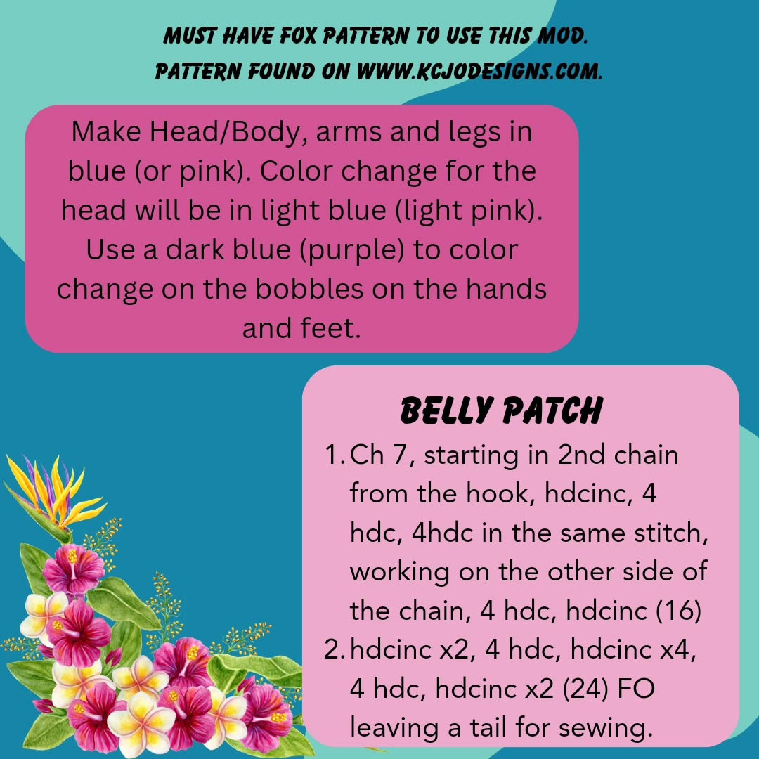 Crochet Pattern for Blue and Pink Alien Dolls