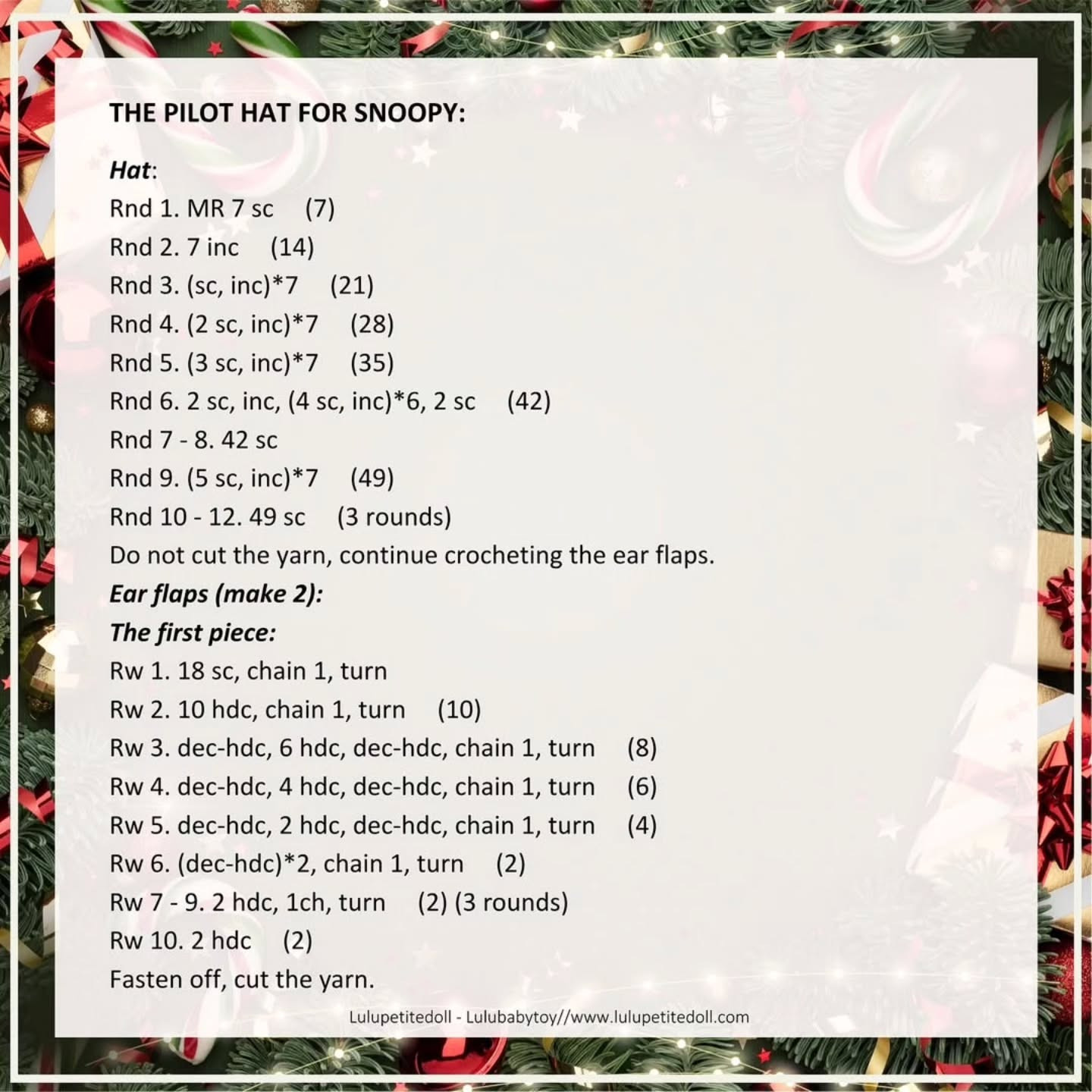 Crochet Pattern for Charlie Brown and Snoopy Winter Outfit