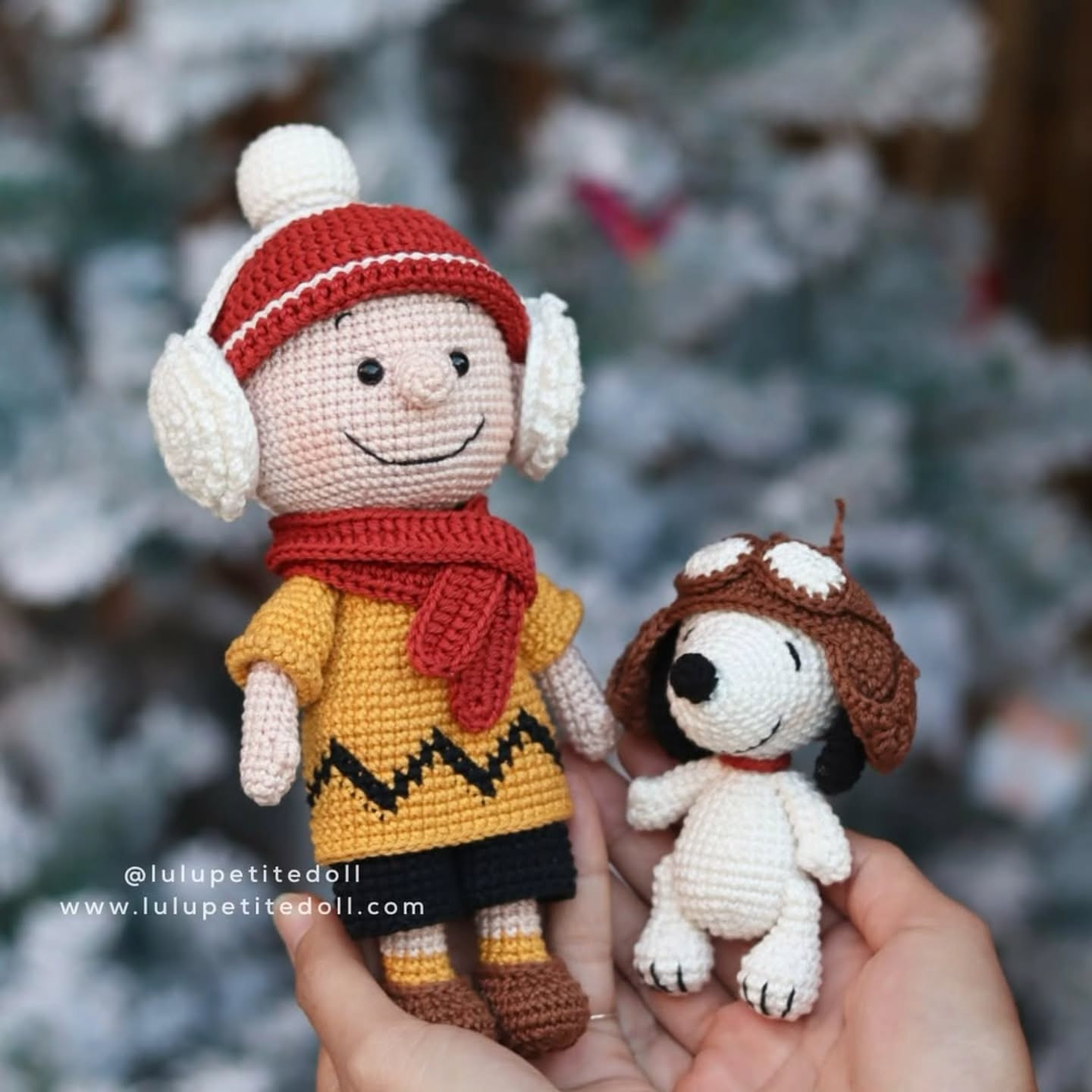 Crochet Pattern for Charlie Brown and Snoopy Winter Outfit