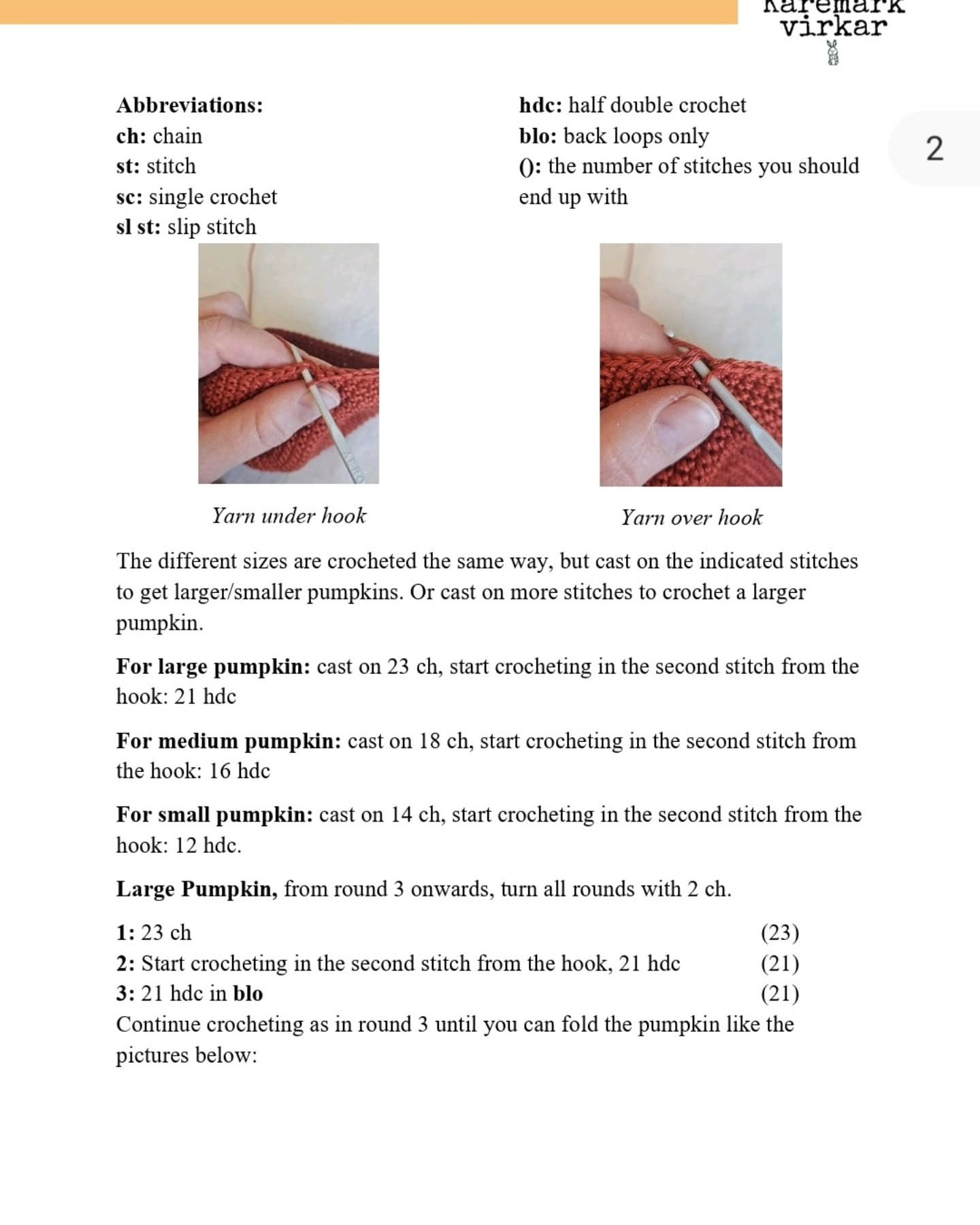 Crochet Pattern for Colorful Autumn Pumpkins in Basket