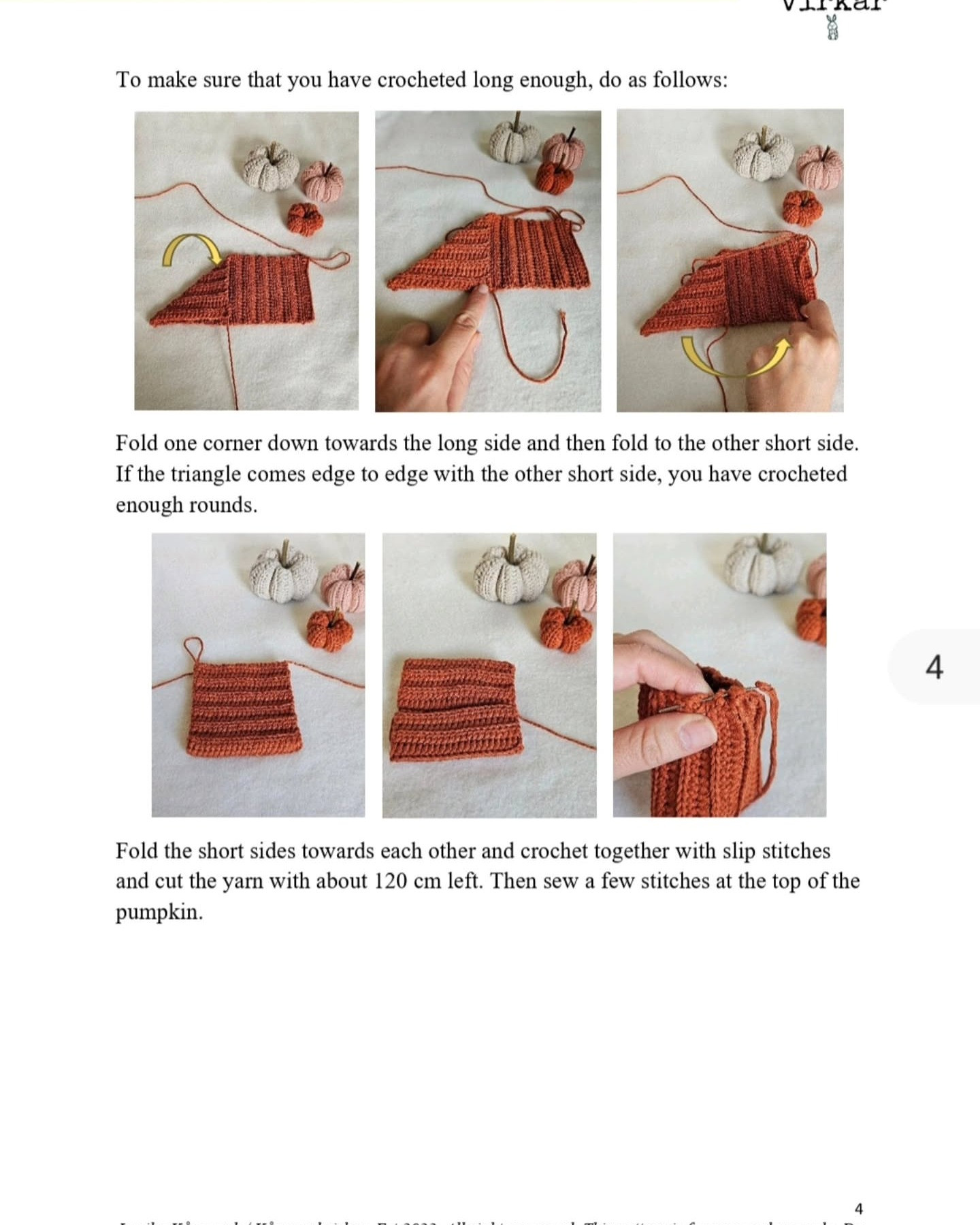 Crochet Pattern for Colorful Autumn Pumpkins in Basket