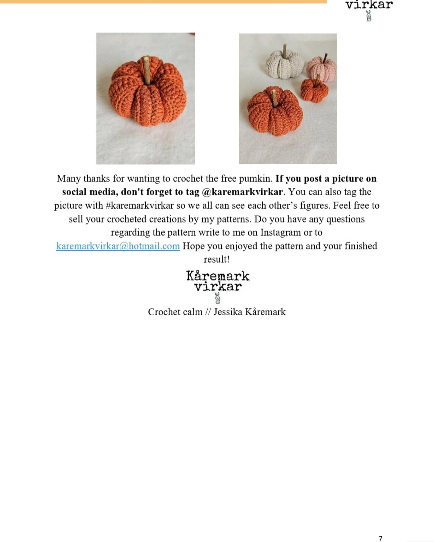 Crochet Pattern for Colorful Autumn Pumpkins in Basket